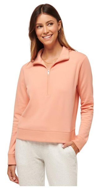 Travis Mathew Cloud Fleece Half-Zip sweat femme, canyon sunset