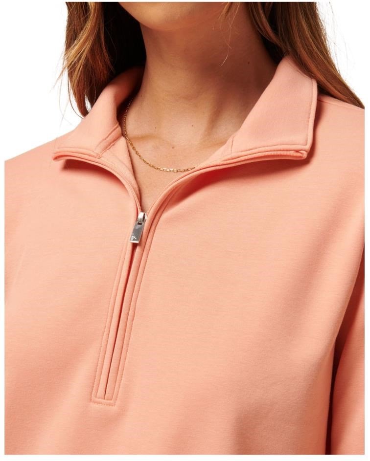 Travis Mathew Cloud Fleece Half-Zip sweat femme, canyon sunset