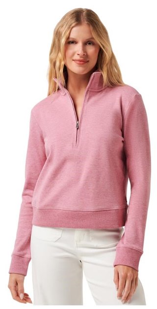 Travis Mathew Cloud Fleece Half-Zip sweat femme, heather foxglove