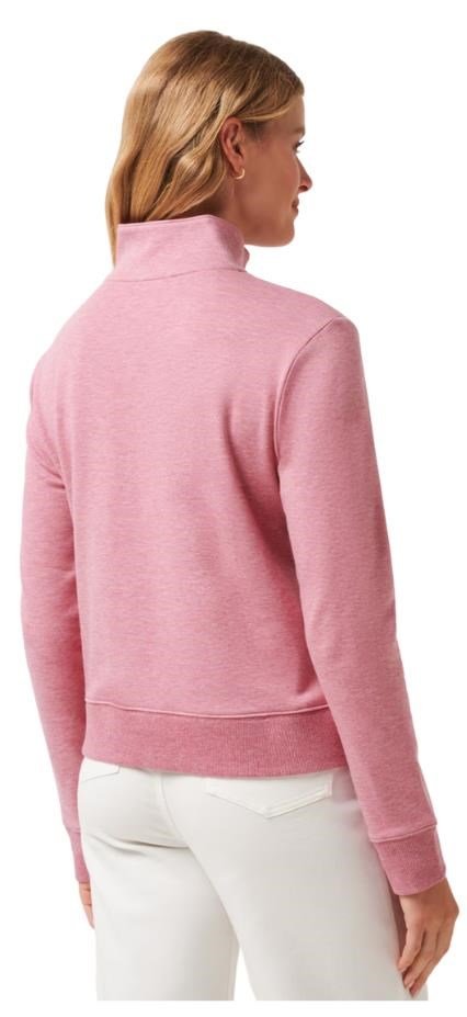 Travis Mathew Cloud Fleece Half-Zip sweat femme, heather foxglove