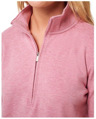 Travis Mathew Cloud Fleece Half-Zip sweat femme, heather foxglove