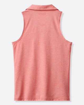 Travis Mathew Featherweight Active 2.0 Sleeveless polo femme, heather porcelain rose