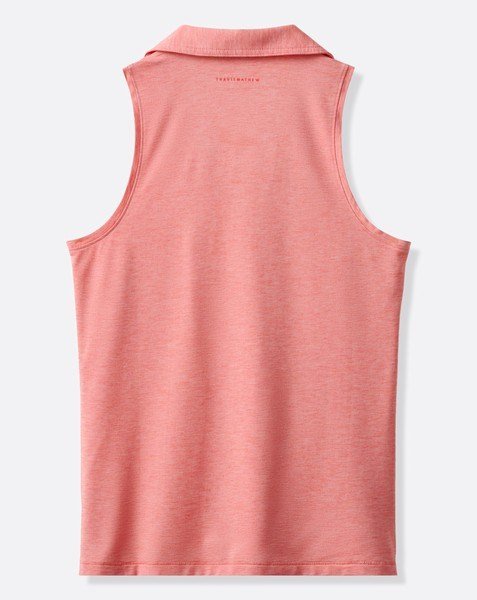 Travis Mathew Featherweight Active 2.0 Sleeveless polo femme, heather porcelain rose