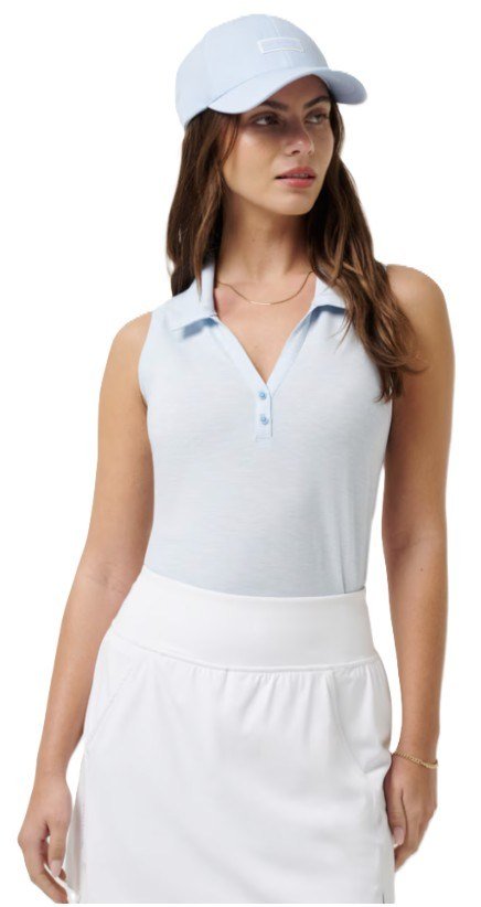 Travis Mathew Featherweight Active 2.0 Sleeveless polo femme, heather kentucky blue