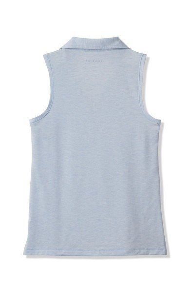 Travis Mathew Featherweight Active 2.0 Sleeveless polo femme, heather kentucky blue