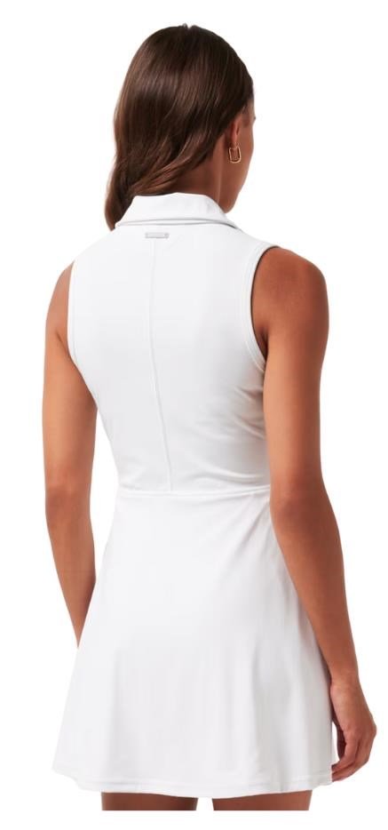 Travis Mathew Moveknit Sleeveless Polo robe femme, blanc