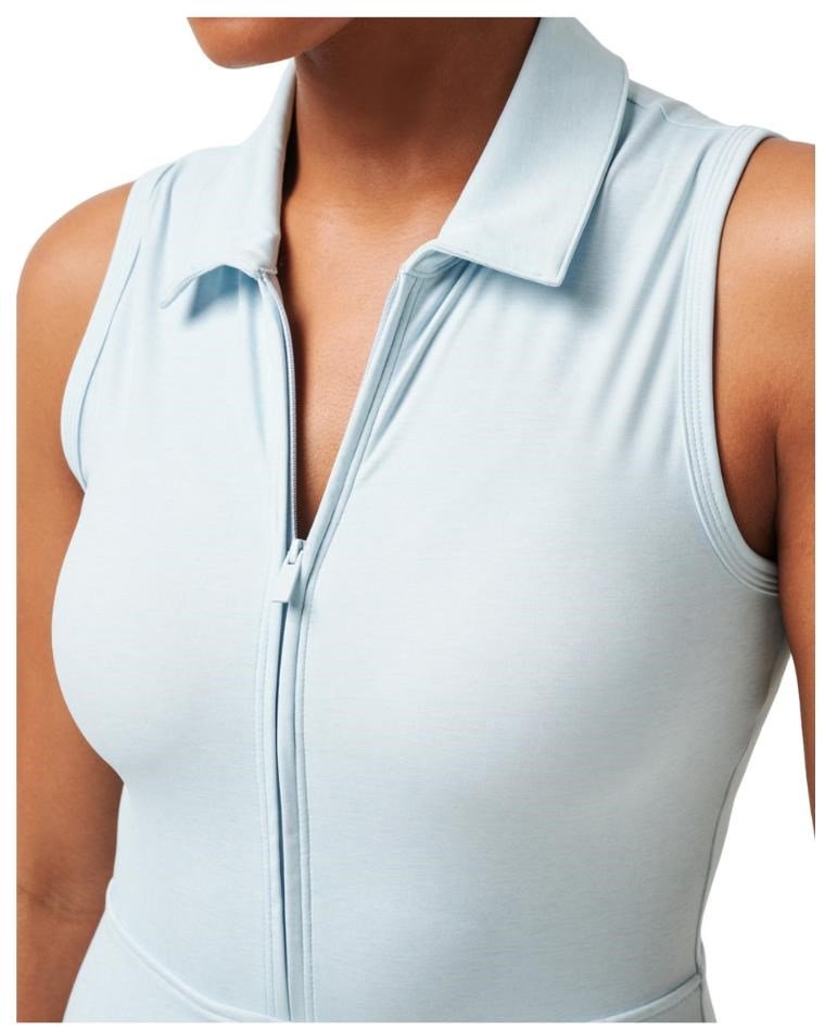 Travis Mathew Moveknit Sleeveless robe femme, heather baby blue