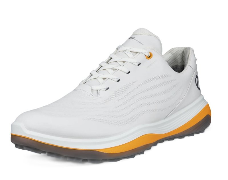 Ecco LT1 chaussures de golf homme, blanc/sunrise
