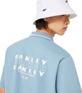 Oakley O-Sync Pack Abstract Hem polo homme, blue ice