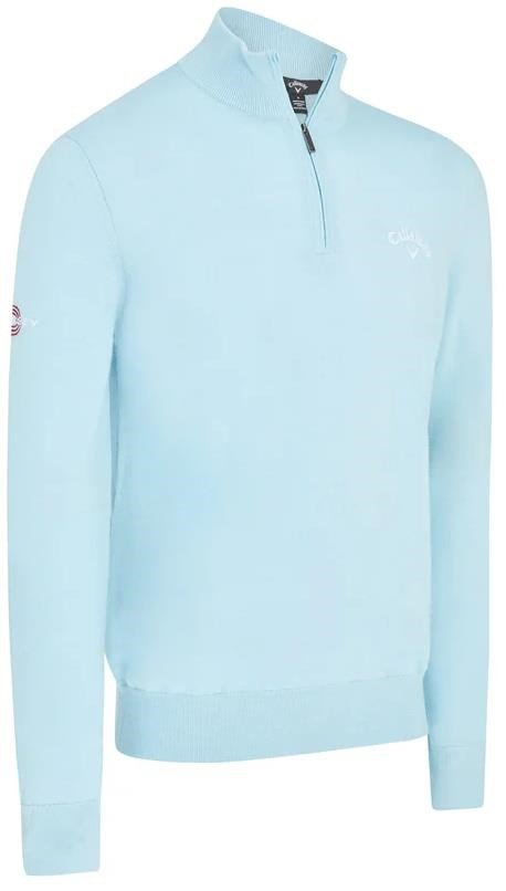 Callaway 1/4 Blended Merino pull homme, arctic paradise