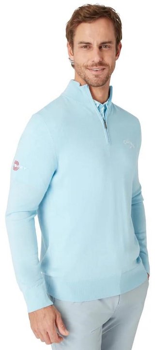 Callaway 1/4 Blended Merino pull homme, arctic paradise