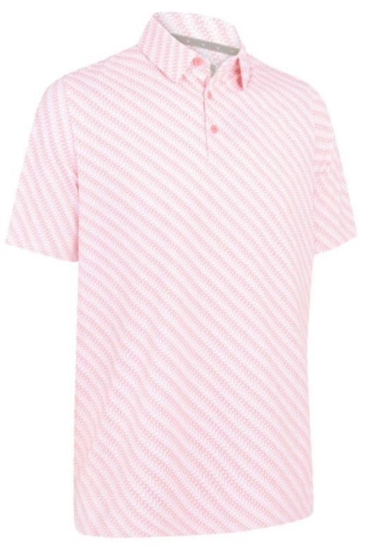 Callaway Twill Print polo homme, rose fraise