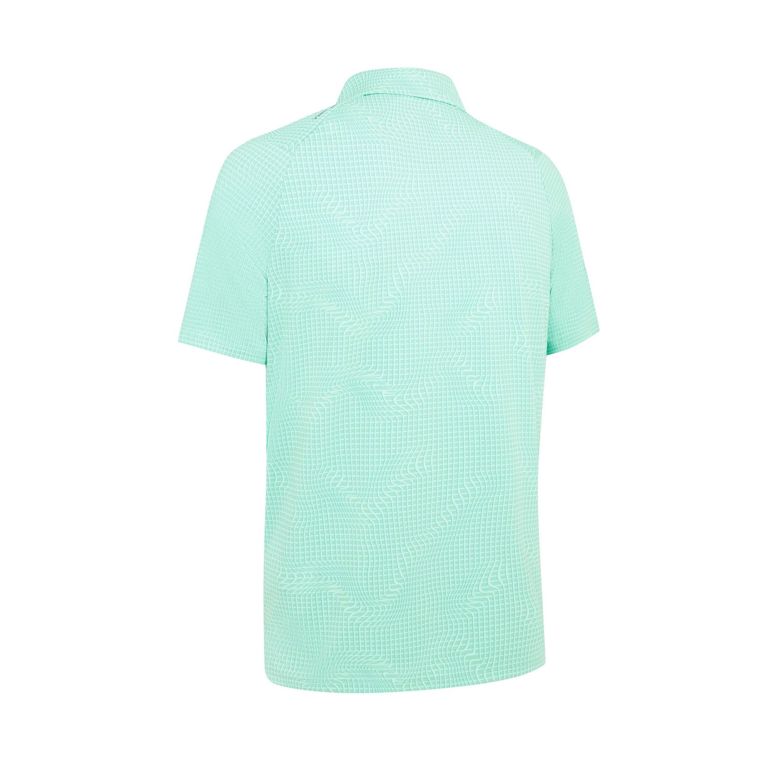 Callaway Warped Gingham Print polo homme, neptune green