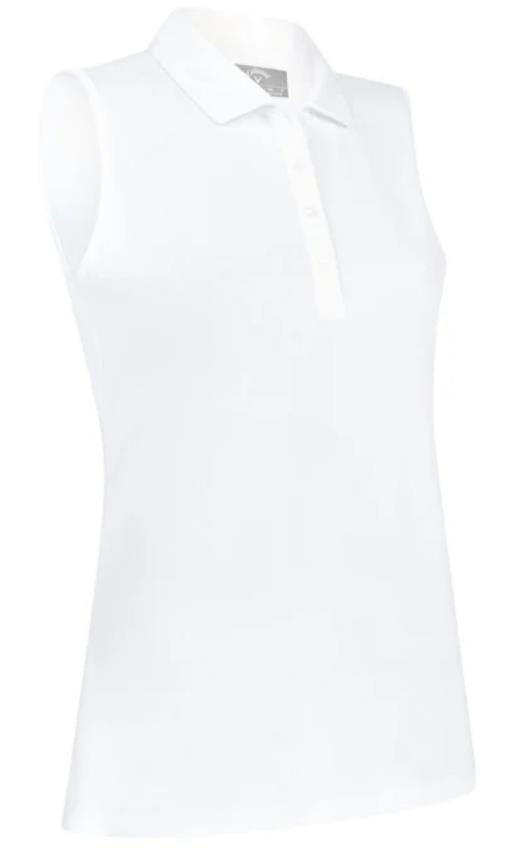 Callaway Tournament Sleeveless polo femme, blanc