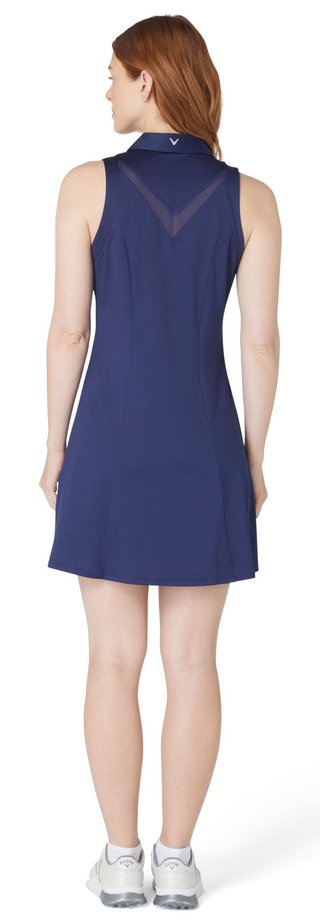 Callaway Flounce Dress with Mesh robe femme, peacoat