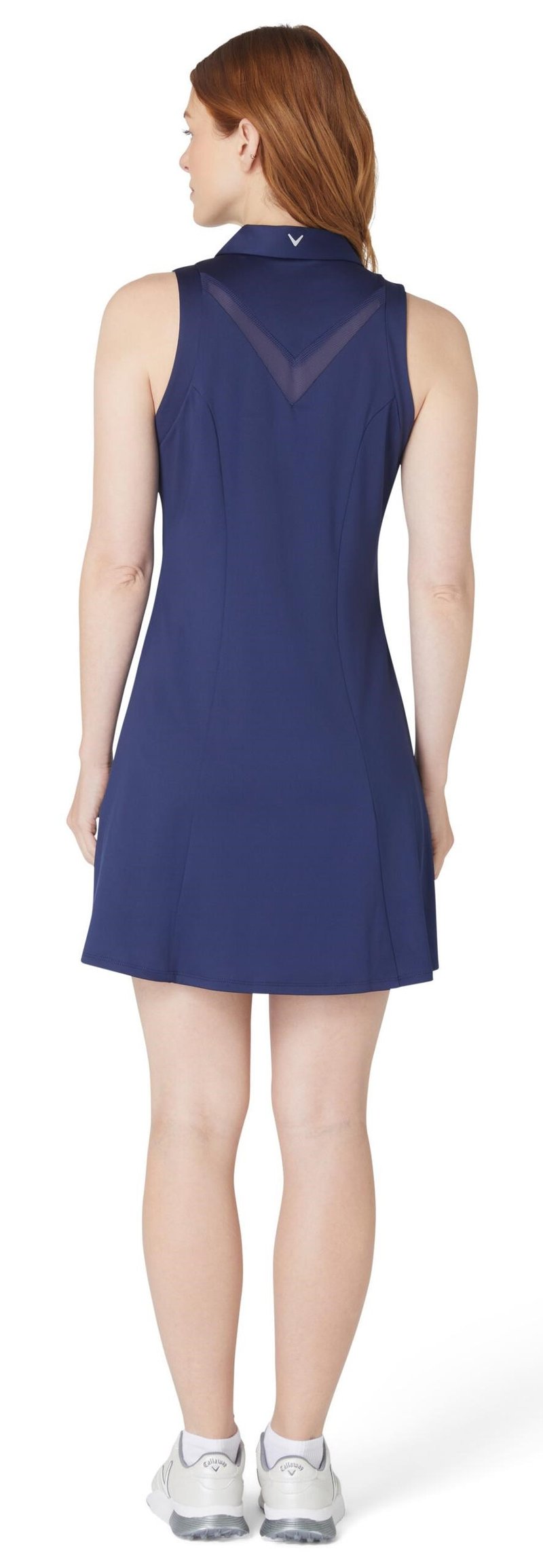 Callaway Flounce Dress with Mesh robe femme, peacoat