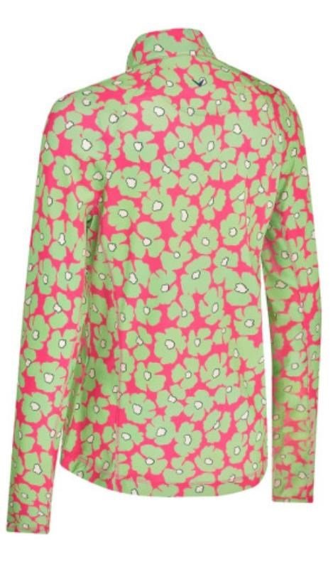 Callaway Floral Printed Sun Protection haut femme, cheeky pink