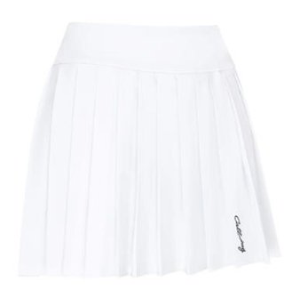 Callaway 16" Pleated jupe-short femme, blanc brillant