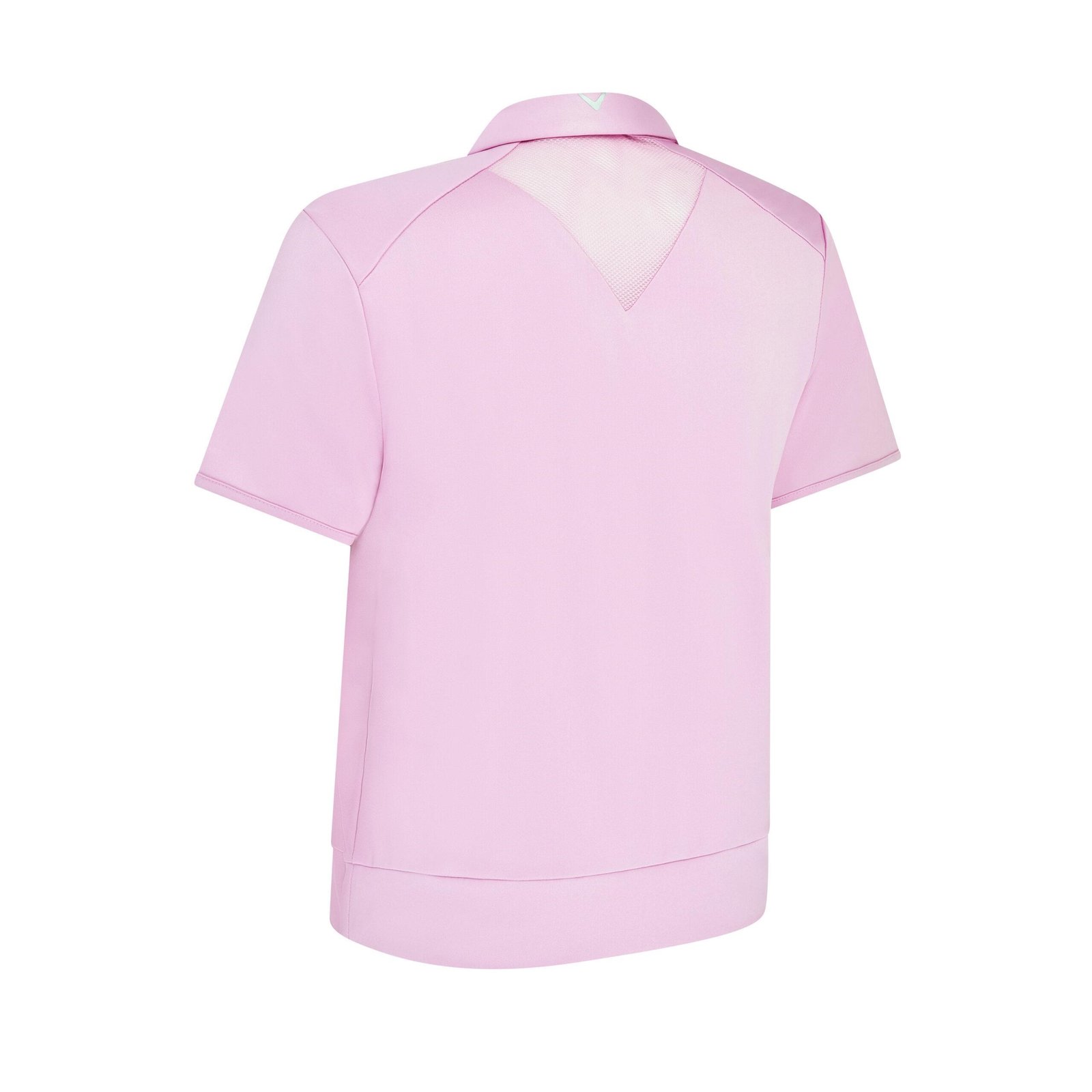 Callaway Waist Length Mesh Detail Short Sleeve polo femme, orchid