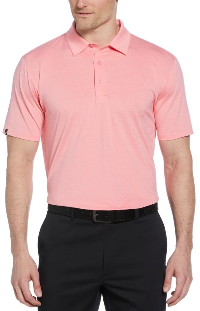 Callaway Premium Heathered polo homme, strawberry pink heather