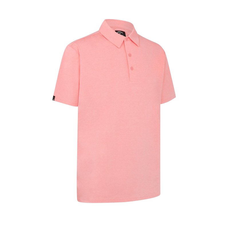 Callaway Premium Heathered polo homme, strawberry pink heather