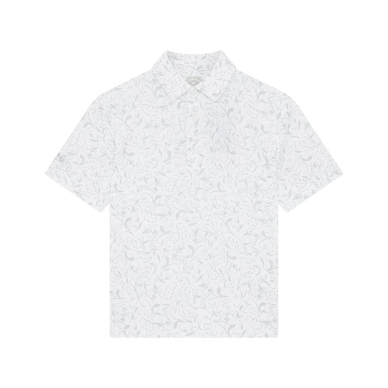 Callaway Floral Print junior polo, blanc