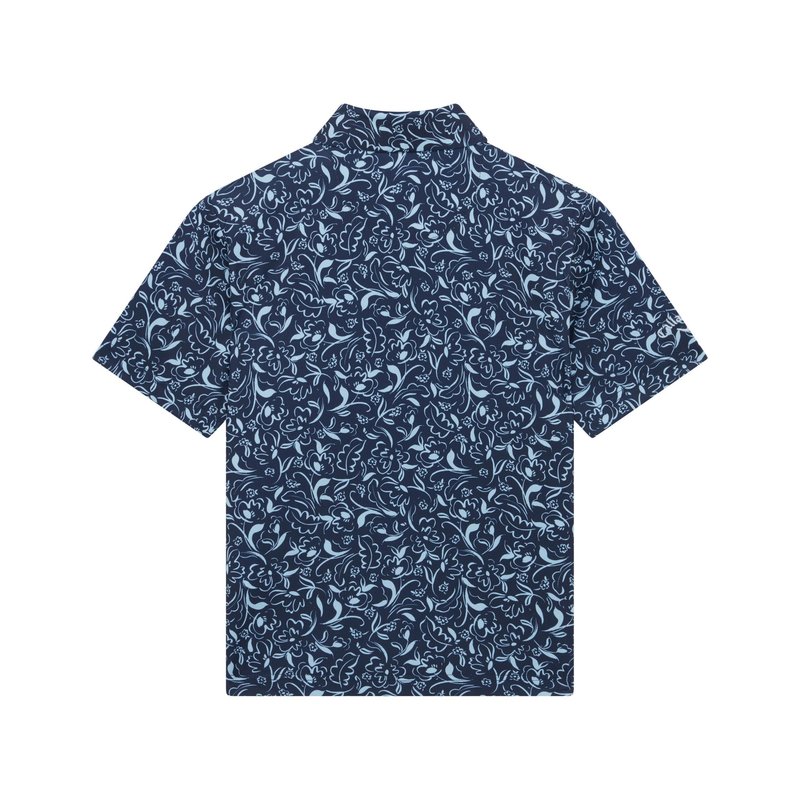 Callaway Floral Print junior polo, peacoat