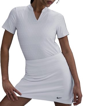 Nike Dri-FIT Short-Sleeve Blade Jacquard polo femme, blanc/noir