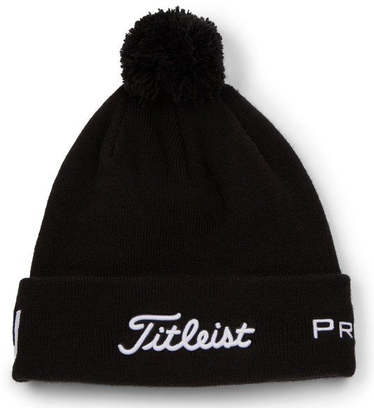 Titleist Tour Pom Pom casquette d'hiver unisexe, noir/blanc