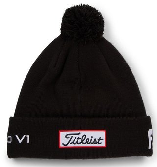 Titleist Tour Pom Pom casquette d'hiver unisexe, noir/blanc