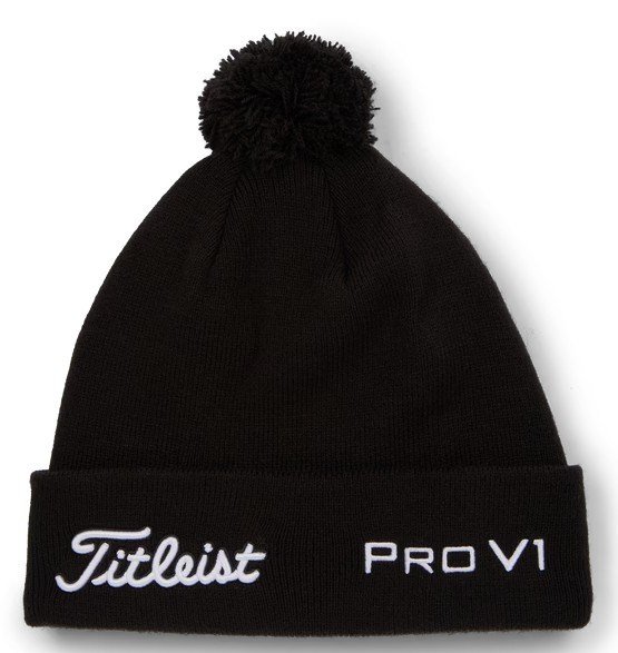 Titleist Tour Pom Pom casquette d'hiver unisexe, noir/blanc
