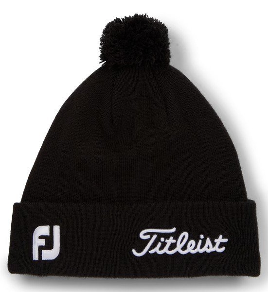 Titleist Tour Pom Pom casquette d'hiver unisexe, noir/blanc