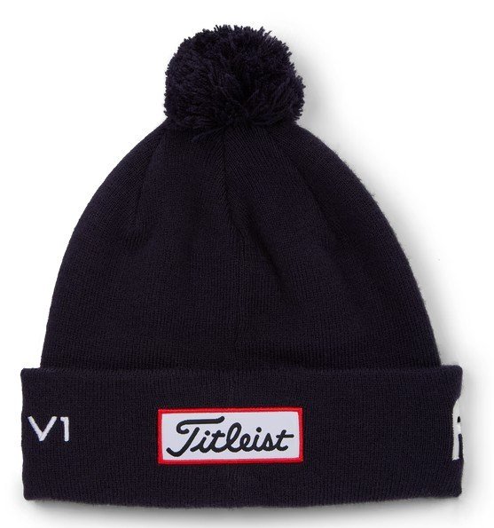 Titleist Tour Pom Pom bonnet d'hiver unisex, marine/blanc