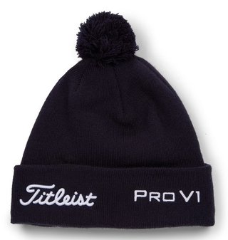 Titleist Tour Pom Pom bonnet d'hiver unisex, marine/blanc
