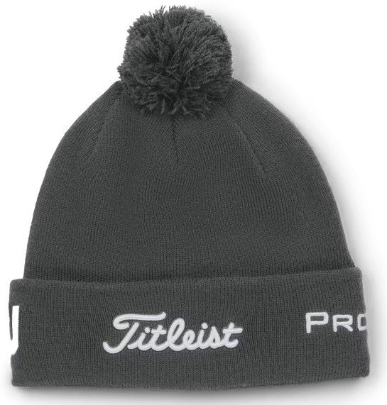 Titleist Tour Pom Pom casquette d'hiver unisexe, charcoal/white