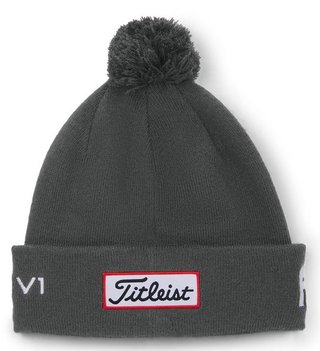 Titleist Tour Pom Pom casquette d'hiver unisexe, charcoal/white