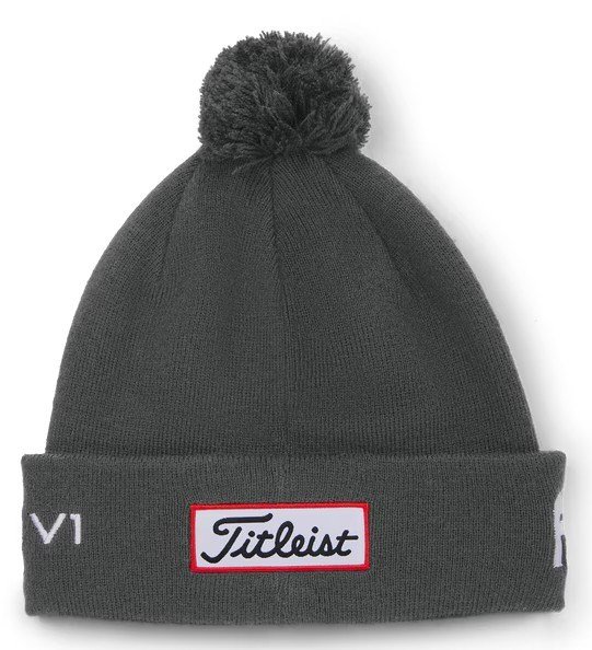 Titleist Tour Pom Pom casquette d'hiver unisexe, charcoal/white