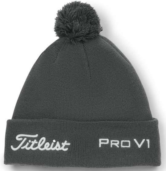 Titleist Tour Pom Pom casquette d'hiver unisexe, charcoal/white