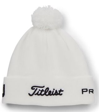Titleist Tour Pom Pom bonnet d'hiver unisexe, blanc/noir