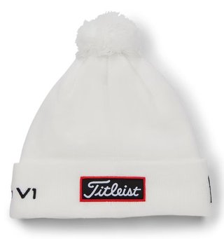 Titleist Tour Pom Pom bonnet d'hiver unisexe, blanc/noir