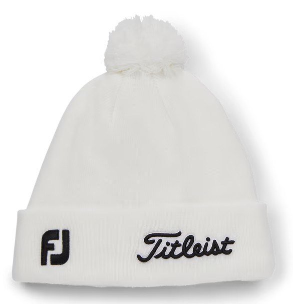 Titleist Tour Pom Pom bonnet d'hiver unisexe, blanc/noir