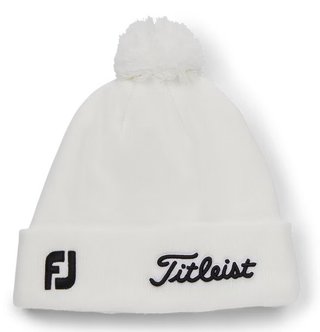Titleist Tour Pom Pom bonnet d'hiver unisexe, blanc/noir