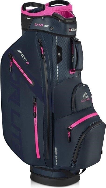 Big Max Dri Lite Sport 3 sac chariot, steel blue / fuchsia