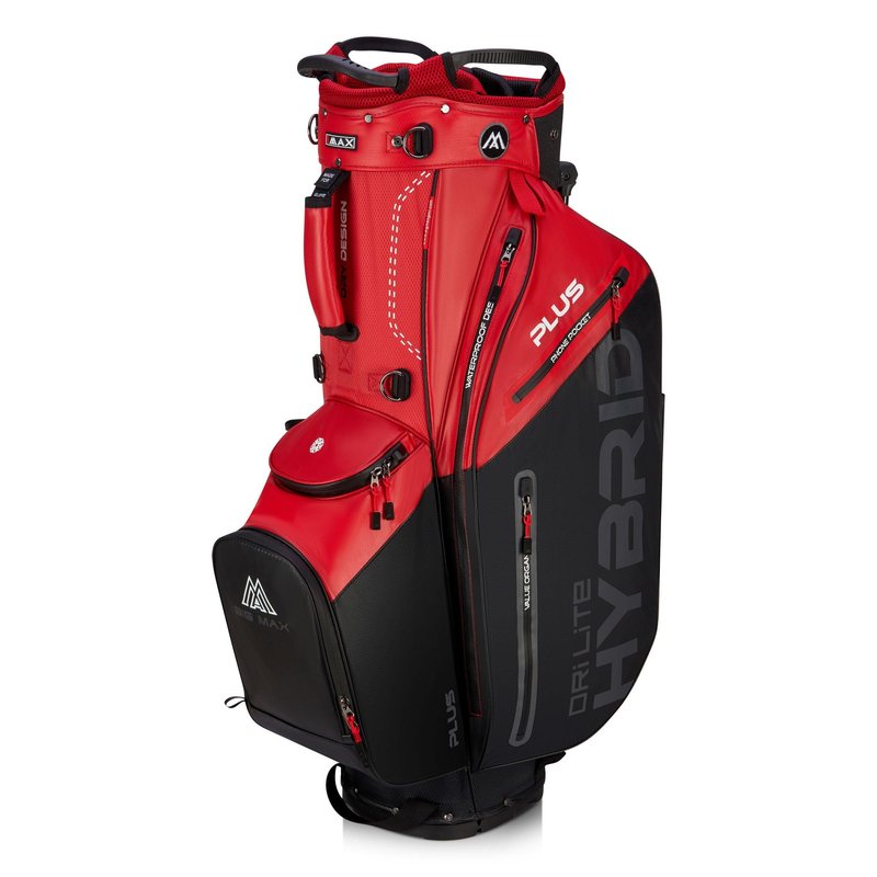 Big Max Dri Lite Hybrid Plus stand bag, rouge/noir