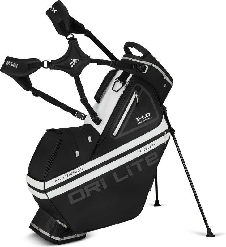 Big Max Dri Lite Hybrid Tour 2 stand bag, noir/blanc cassé