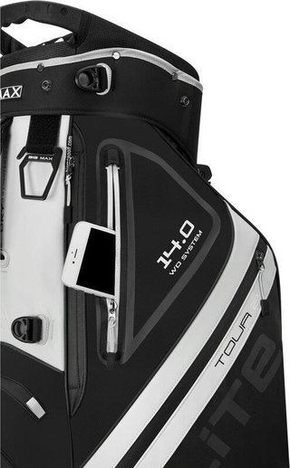 Big Max Dri Lite Hybrid Tour 2 stand bag, noir/blanc cassé