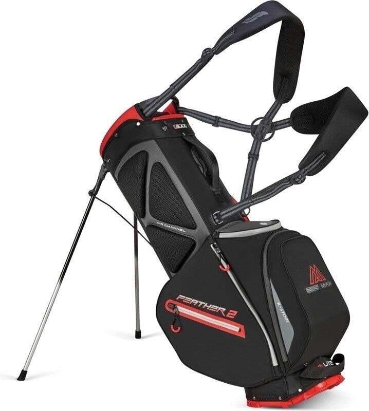 Big Max Dri Lite Feather 2 stand bag, noir/rouge