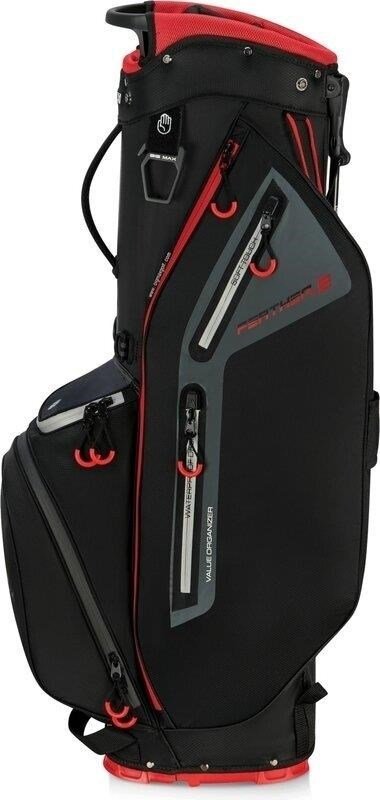 Big Max Dri Lite Feather 2 stand bag, noir/rouge