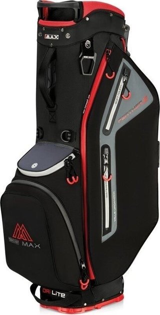 Big Max Dri Lite Feather 2 stand bag, noir/rouge