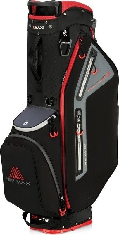 Big Max Dri Lite Feather 2 stand bag, noir/rouge